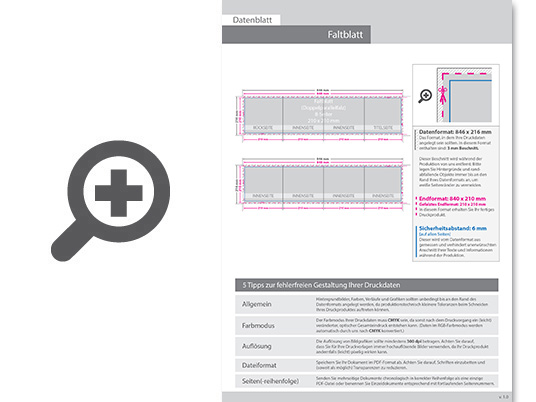 Product Bild hochglanz-uv-lack_faltblatt__gefalzt_auf_quadrat_21_0_cm_x_21_0_cm__vertikaler_doppelparallelfalz__8-seitig