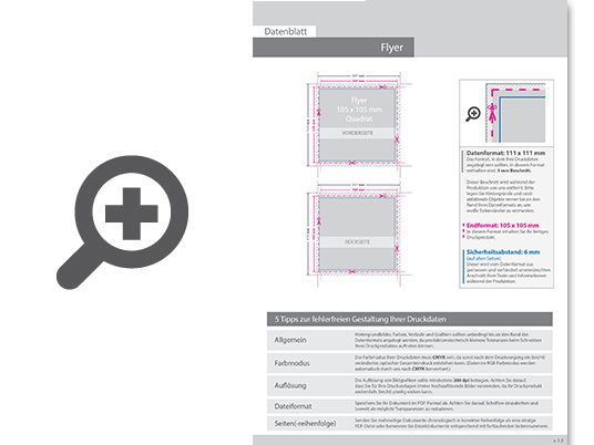 Product Bild flyer_quadrat_10_5_cm_x_10_5_cm__beidseitig_bedruckt